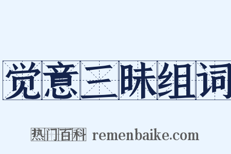 觉意三昧组词是什么意思的图片
